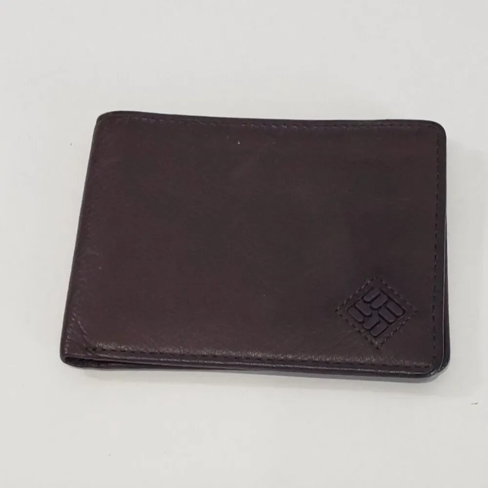 Columbia Men's Brown Leather Bifold Wallet